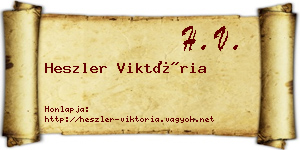 Heszler Viktória névjegykártya